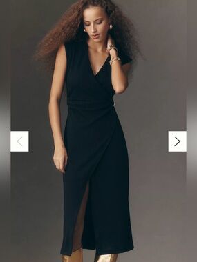 Anthropologie Sleeveless Knit Hardware A-Line Midi Dress  Size M